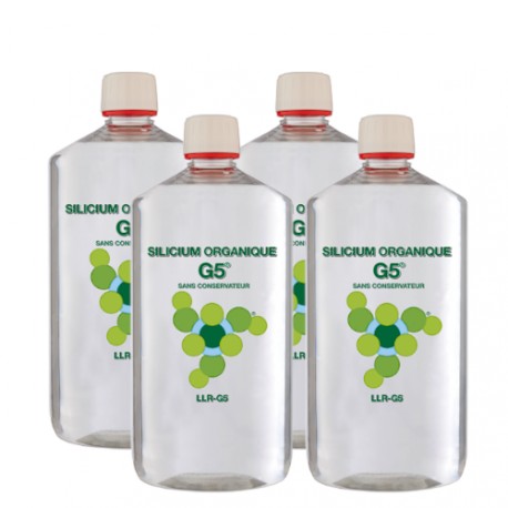 Silicium organique G5® - 4 bouteilles de 1L (3 + 1 gratuite)